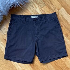 Madewell Men's Brown Flat Front Chino Cool Max Shorts 7” inseam